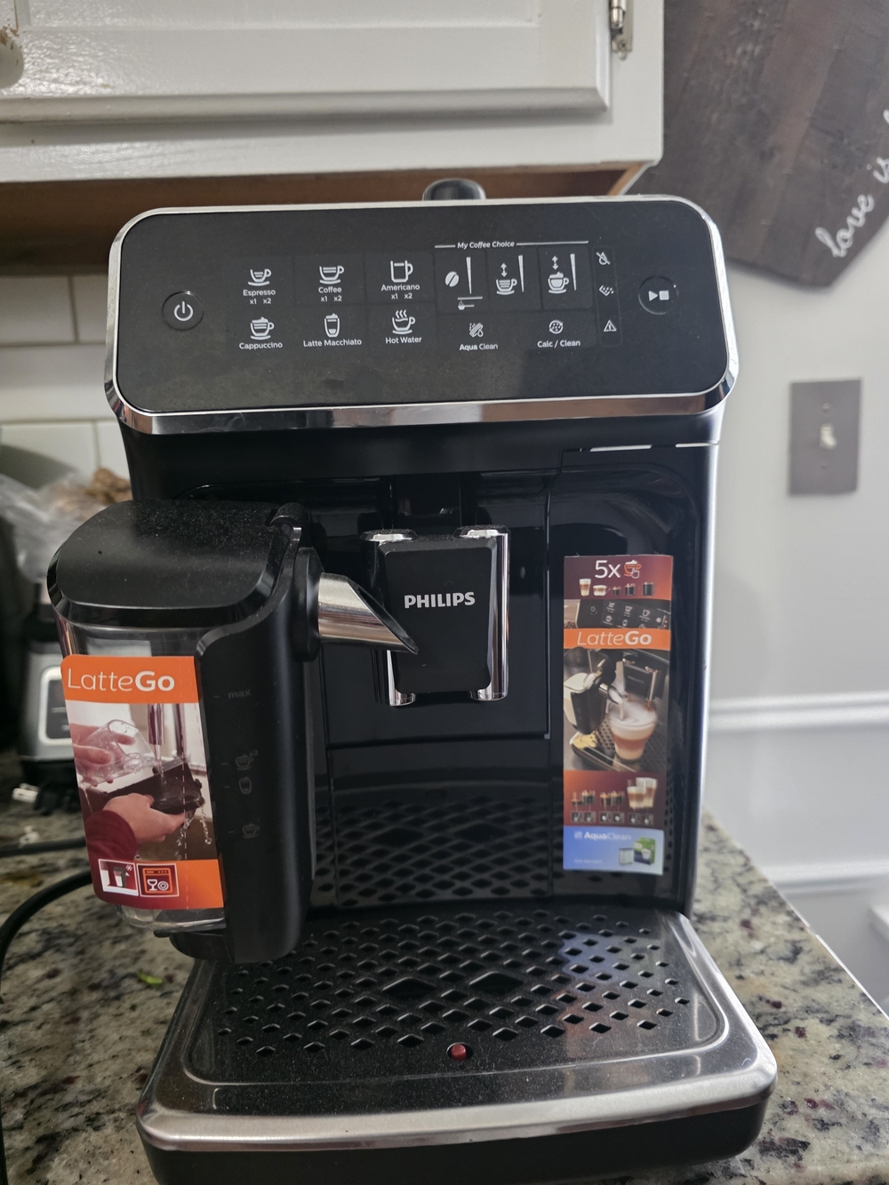 Philips Espresso Machine with LatteGo System - Black